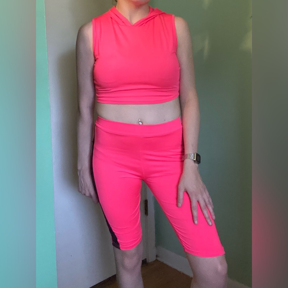 TRUE ROCK Pink Athletic Shorts & Top Set